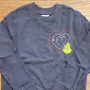 New Hanna Andersson Dr. Suess Grinch Black Sweatshirt - Size 5 / 110 Kids